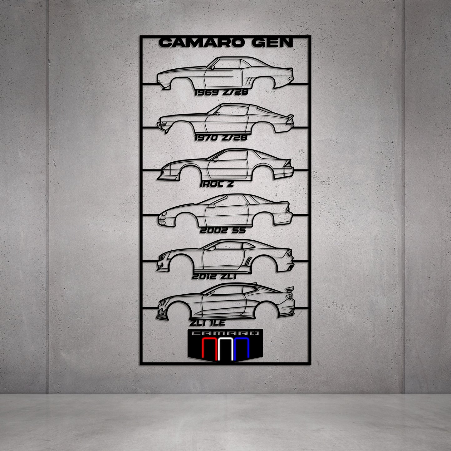 Camaro Gen's Metal Neon Car Wall Art - MTN0274