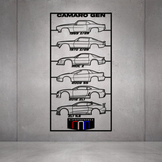 Camaro Gen's Metal Neon Car Wall Art - MTN0274