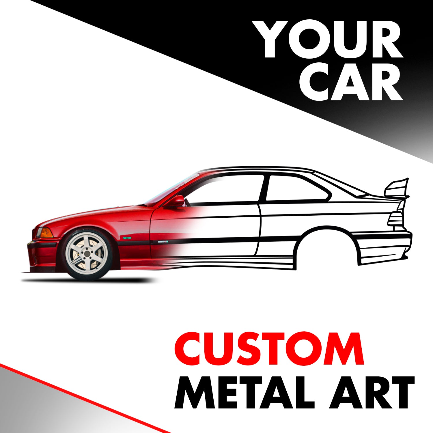 Your Personalized Car Side View Metal Wall Art - MT1382