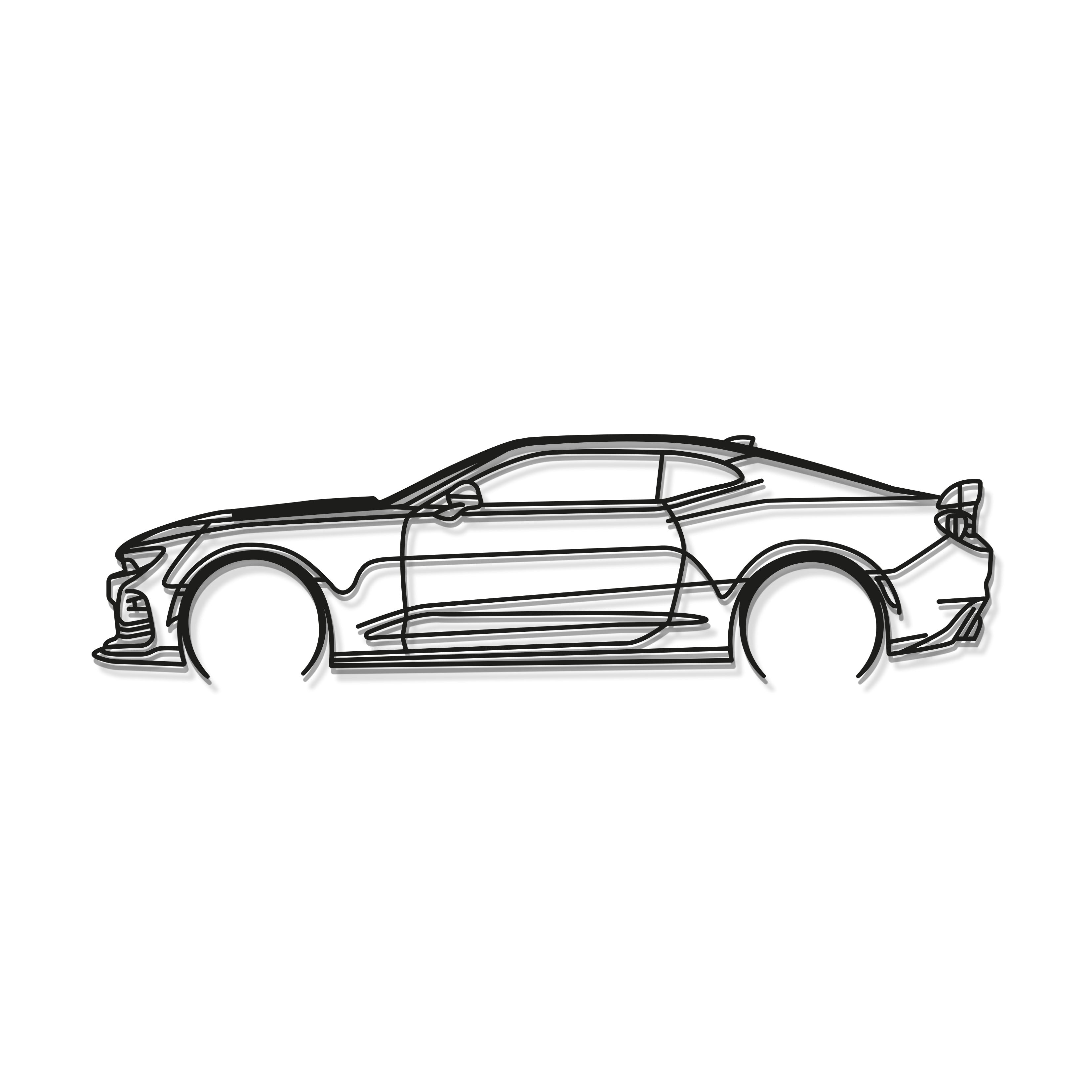 Camaro SS 1LE Detailed Metal Car Wall Art - MT0892