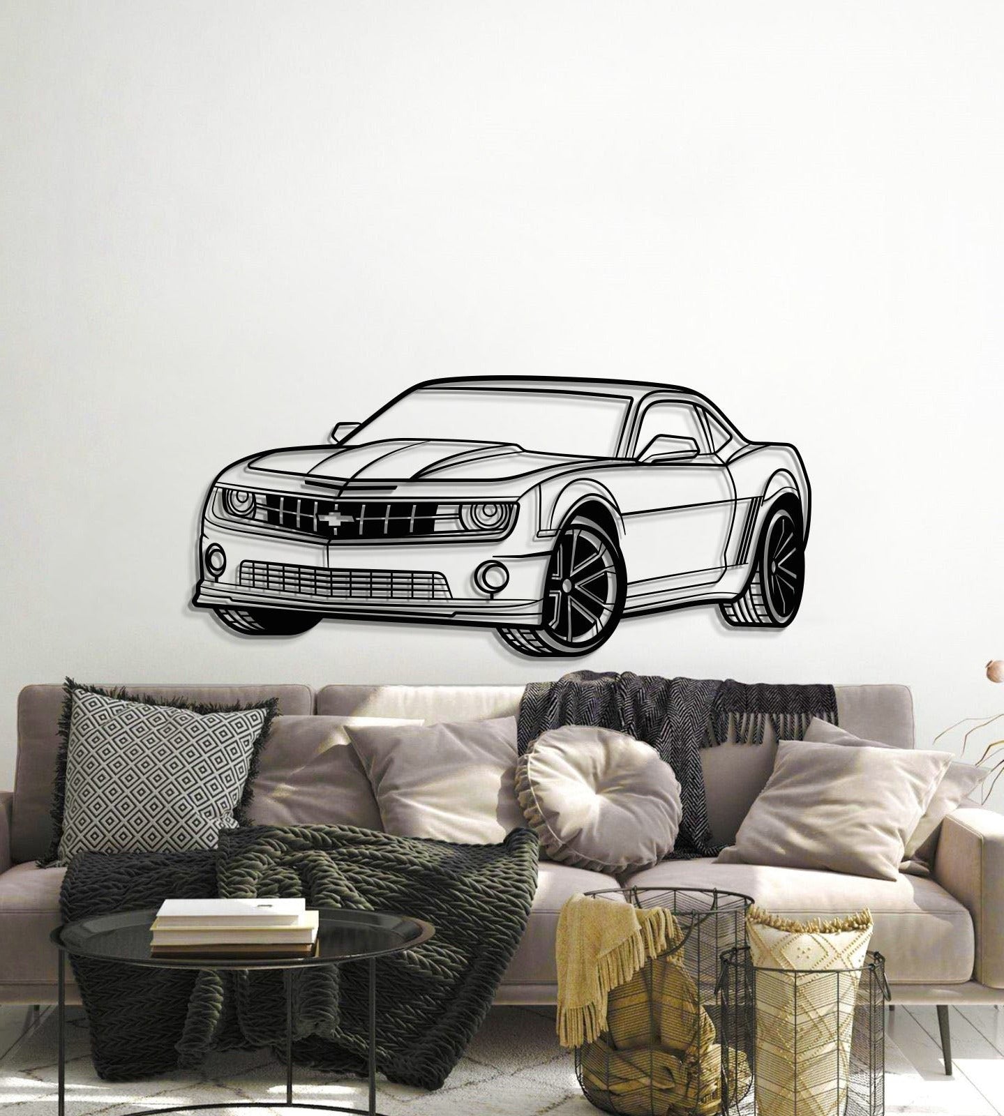 Camaro SS Perspective Metal Car Wall Art - MT0433