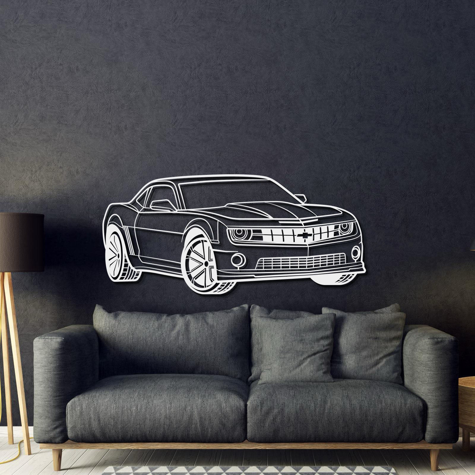 Camaro SS Perspective Metal Car Wall Art - MT0433