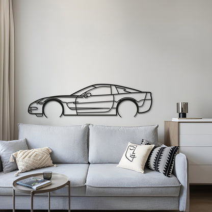 Corvette C5 Detailed Metal Car Wall Art - MT0916