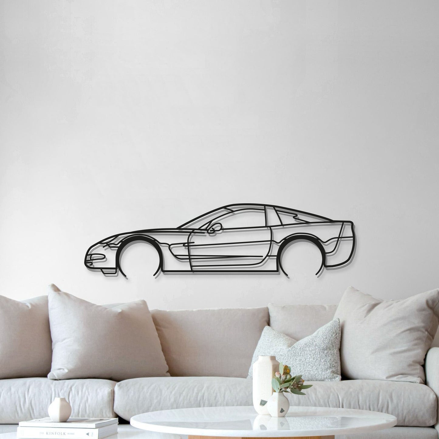 Corvette C5 Detailed Metal Car Wall Art - MT0916