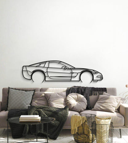 Corvette C5 Detailed Metal Car Wall Art - MT0916