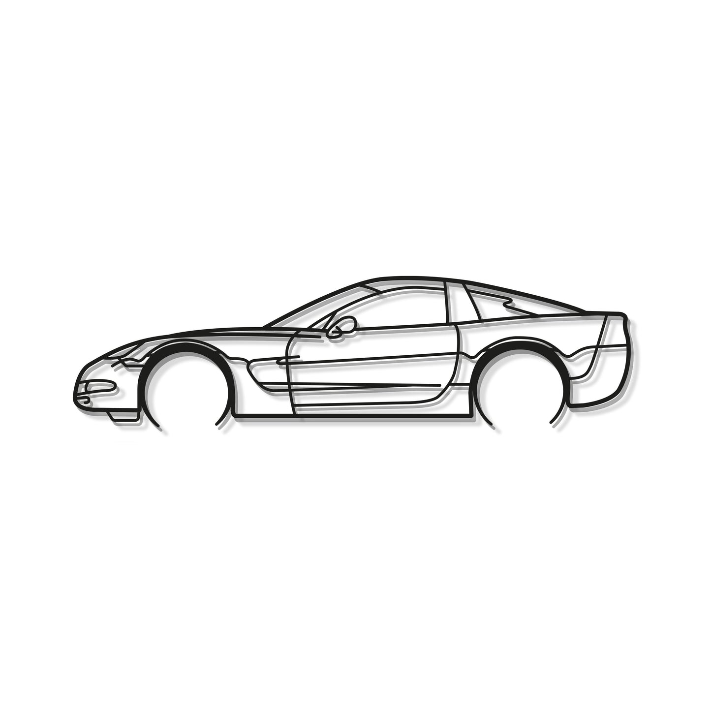 Corvette C5 Detailed Metal Car Wall Art - MT0916