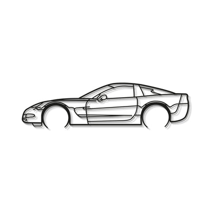 Corvette C5 Detailed Metal Car Wall Art - MT0916