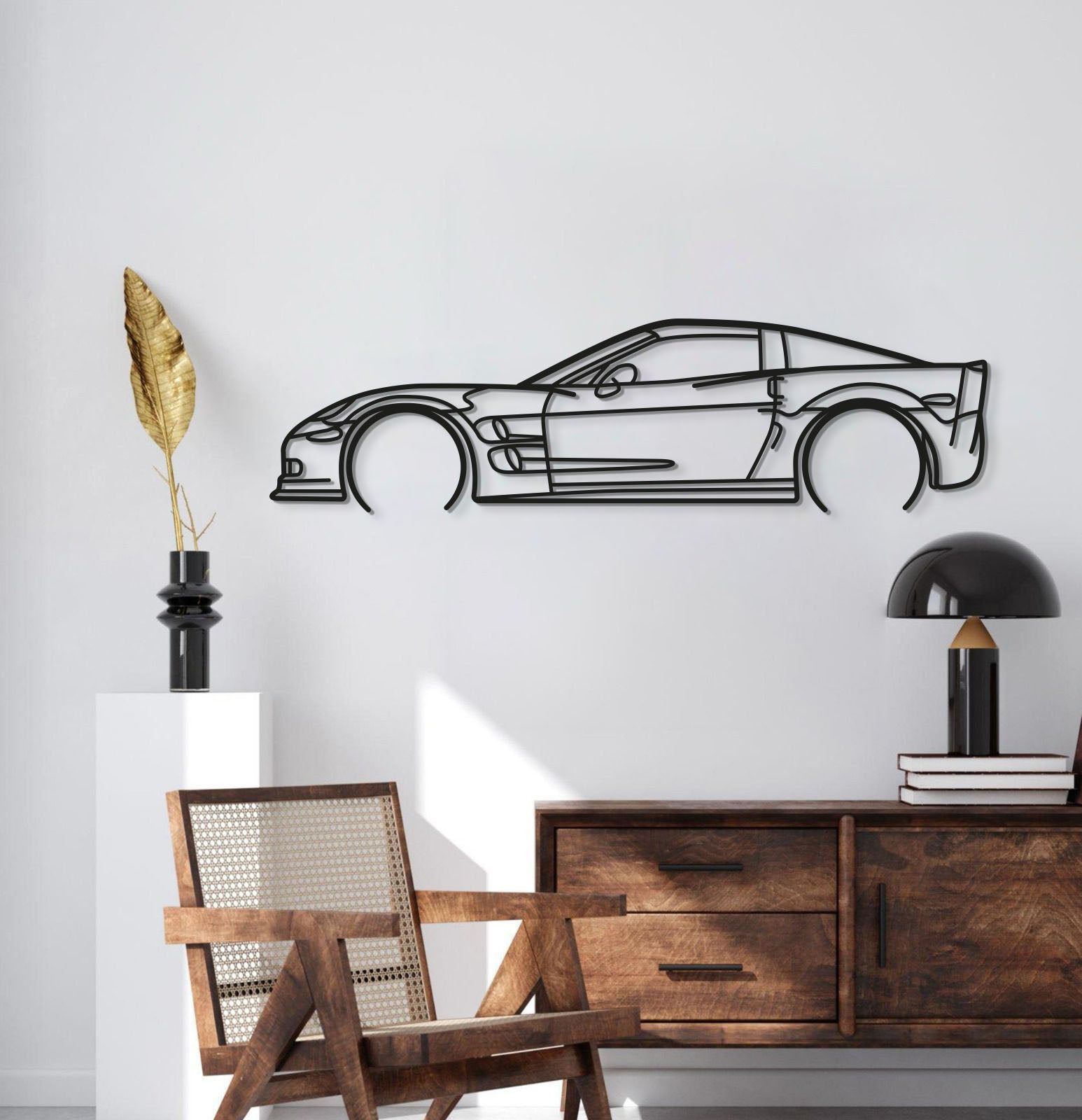 Corvette C6 ZR1 Detailed Metal Car Wall Art - MT0918