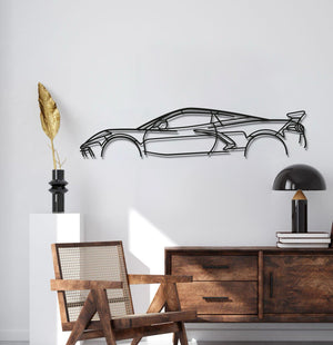 2020 Chevrolet Corvette C8 Stingray Sports Car Silhouette Wall Decor Powder Coated Matte Steel