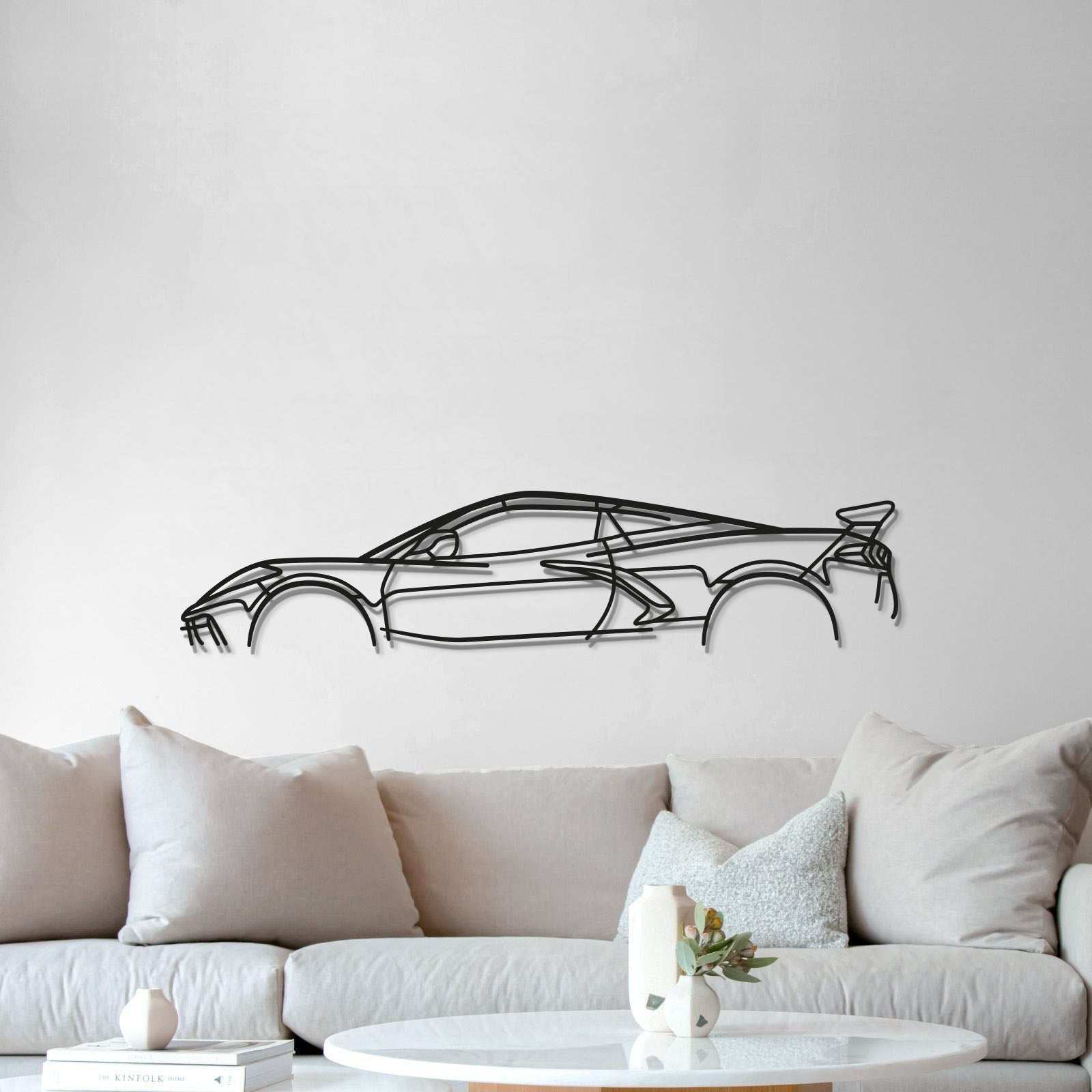 Corvette C8 Stingray Classic Metal Car Wall Art - MT0925
