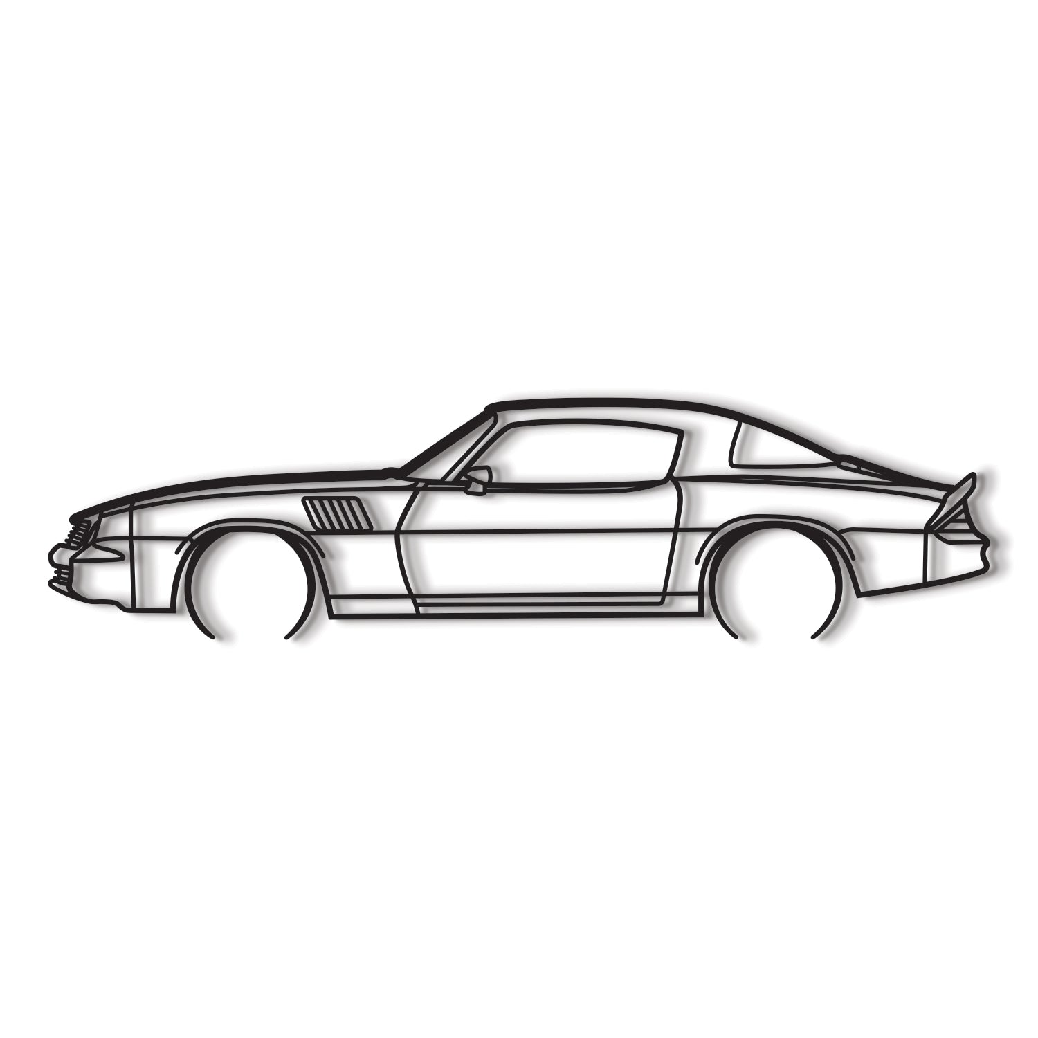 1978 Camaro Z28 Side Profile Metal Wall Art for Garage Decor