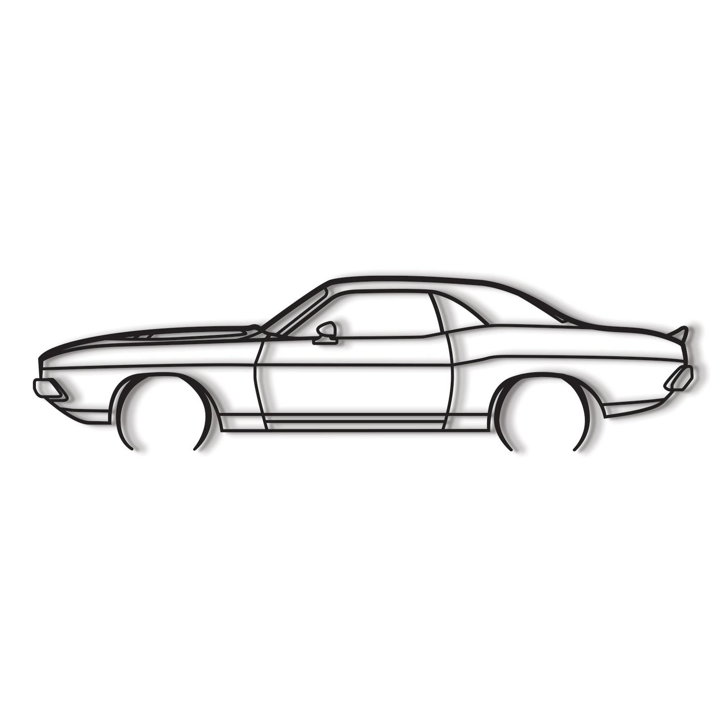 1970 Challenger Detailed Metal Car Wall Art - MT0129