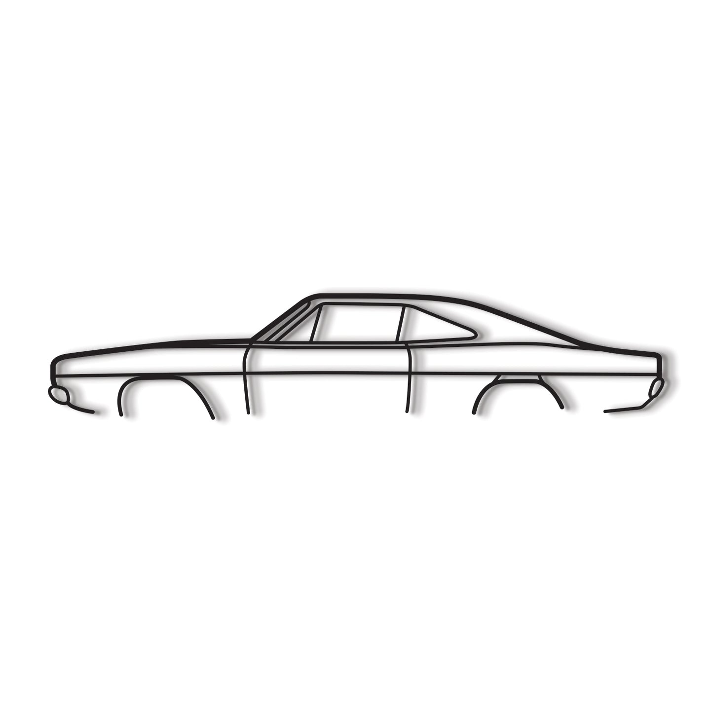 1969 Charger Classic Metal Car Wall Art - MT0118