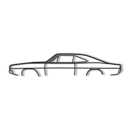 1969 Charger Classic Metal Car Wall Art - MT0118