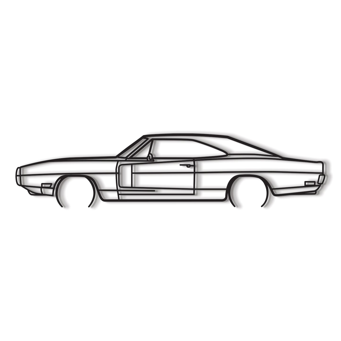 1970 Charger RT Detailed Metal Car Wall Art - MT0130