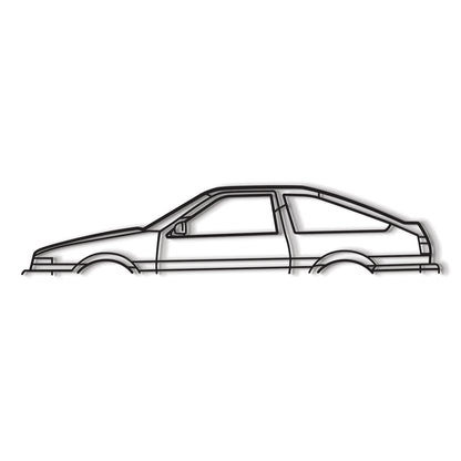 Industrial Style 1985 Toyota Corolla AE86 Metal Wall Decor Minimalist Silhouette