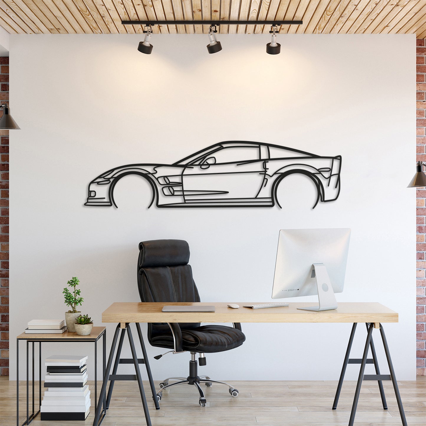 Corvette C6 ZR1 Metal Car Wall Art - MT0919