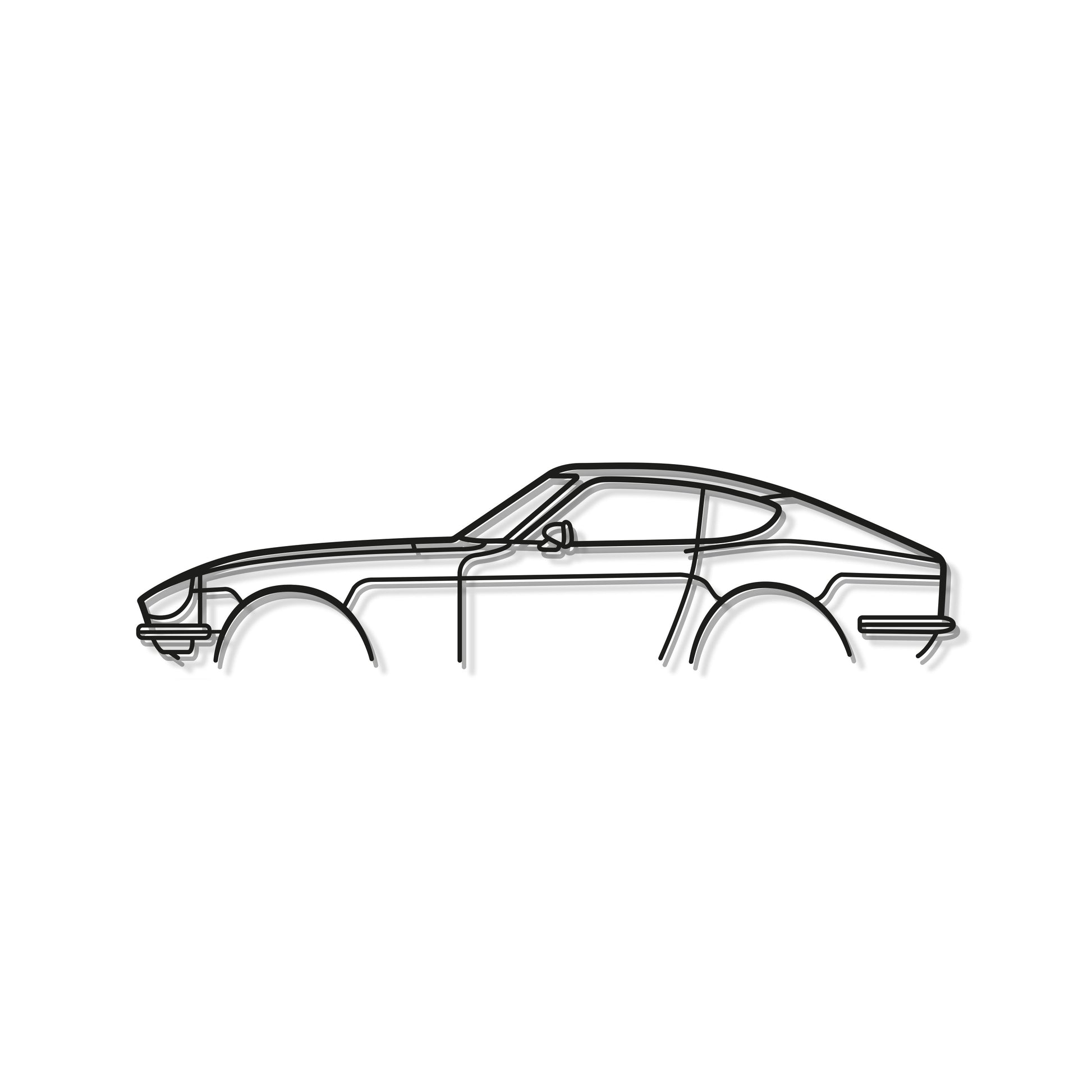 Detailed Metal Wall Silhouette Of Datsun 240Z / 280Z Legendary Coupe