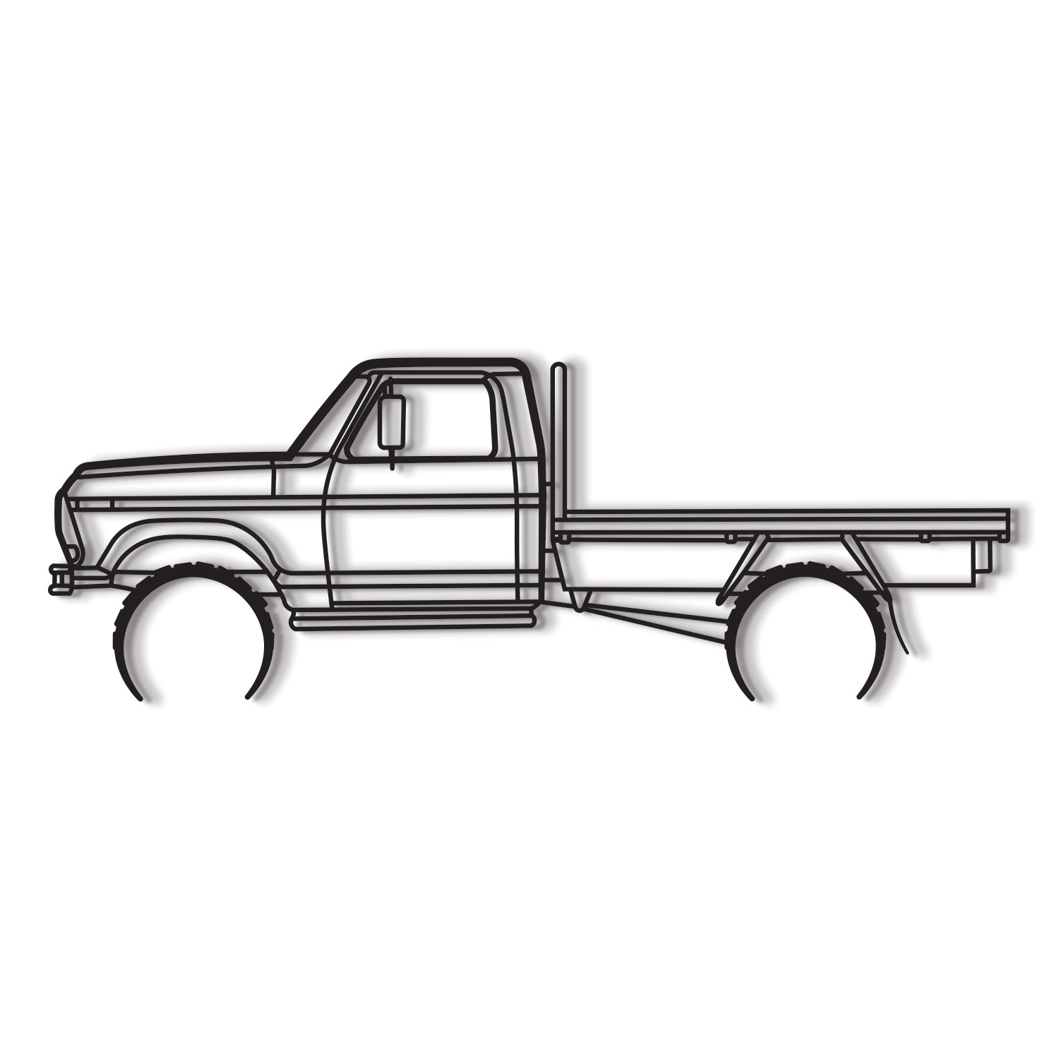 1977 F100 Tray Back Metal Car Wall Art - MT0175