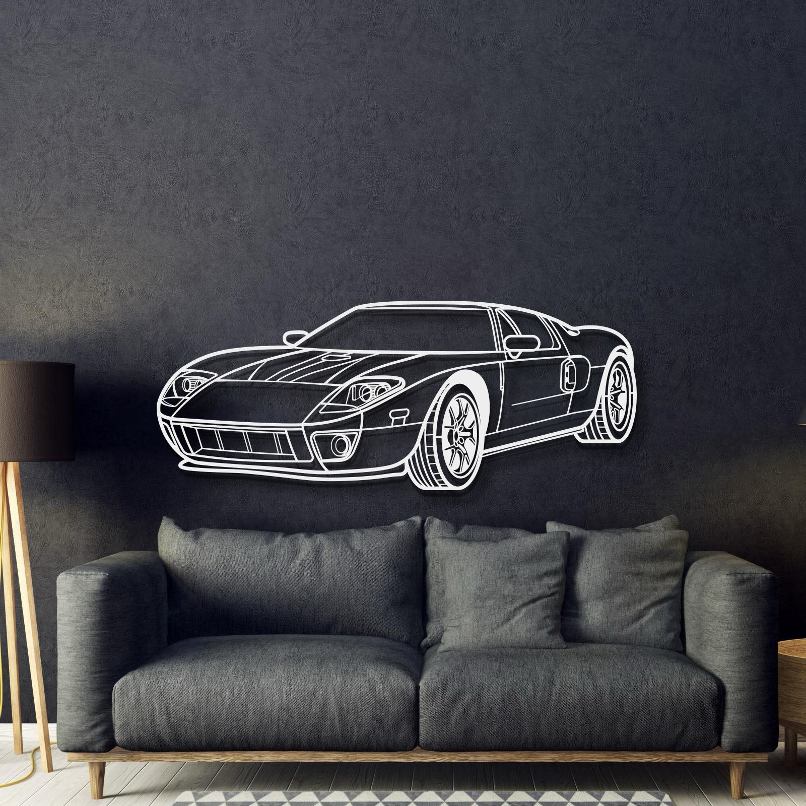 GT Perspective Metal Car Wall Art - MT1127