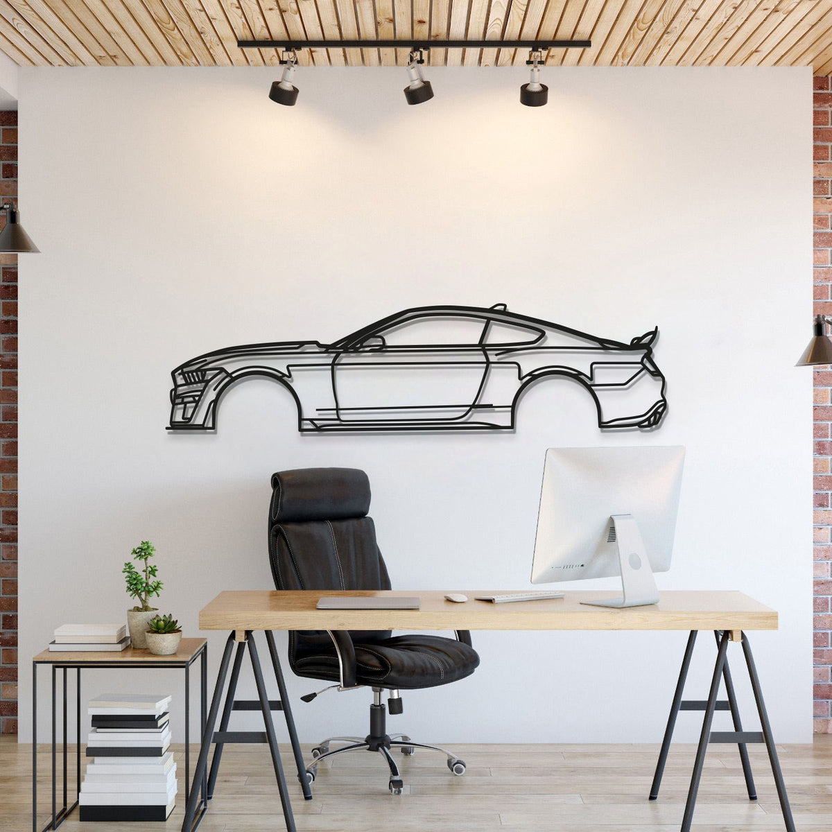 Mustang GT500 Detailed Metal Car Wall Art - MT1059