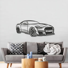 Mustang Shelby GT500 Perspective Metal Car Wall Art - MT0445