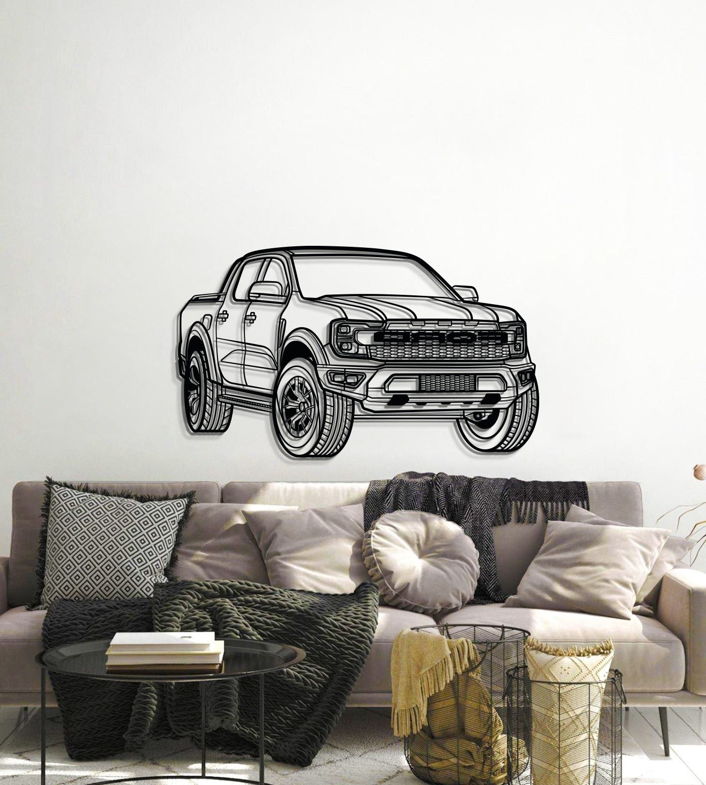 Raptor Perspective Metal Car Wall Art - MT0444