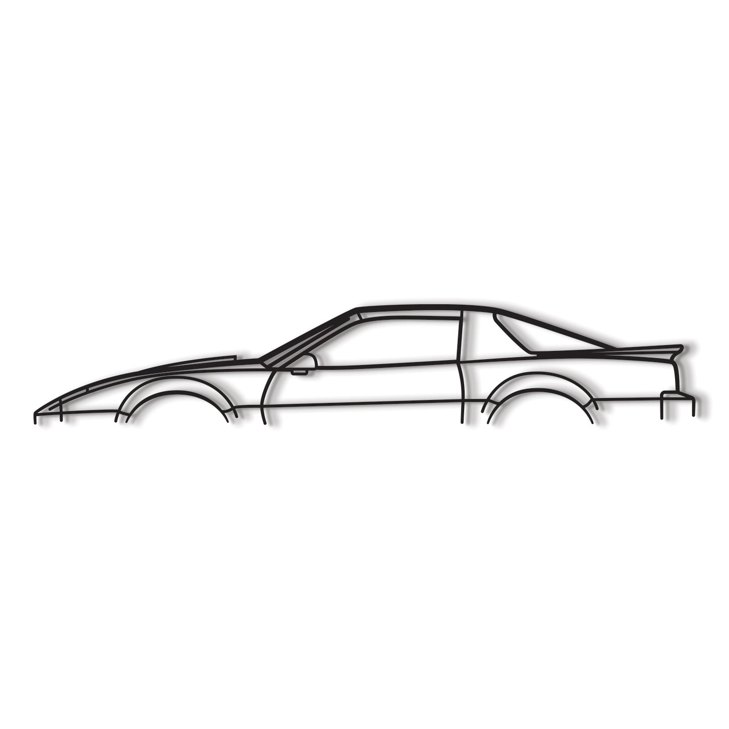 Industrial Style 1988 Ford Firebird Classic Metal Wall Decor Minimalist Silhouette