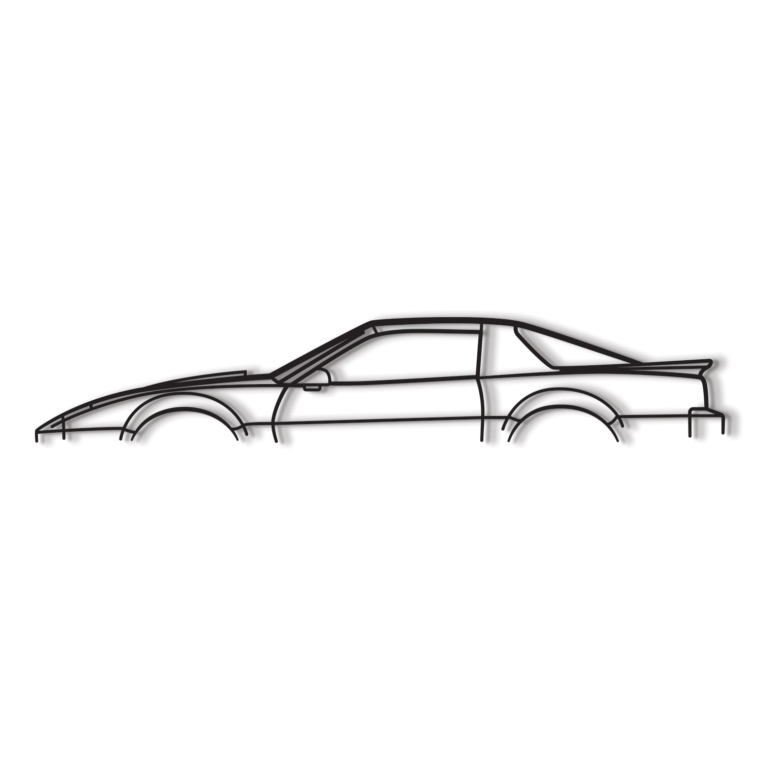 Industrial Style 1988 Ford Firebird Classic Metal Wall Decor Minimalist Silhouette