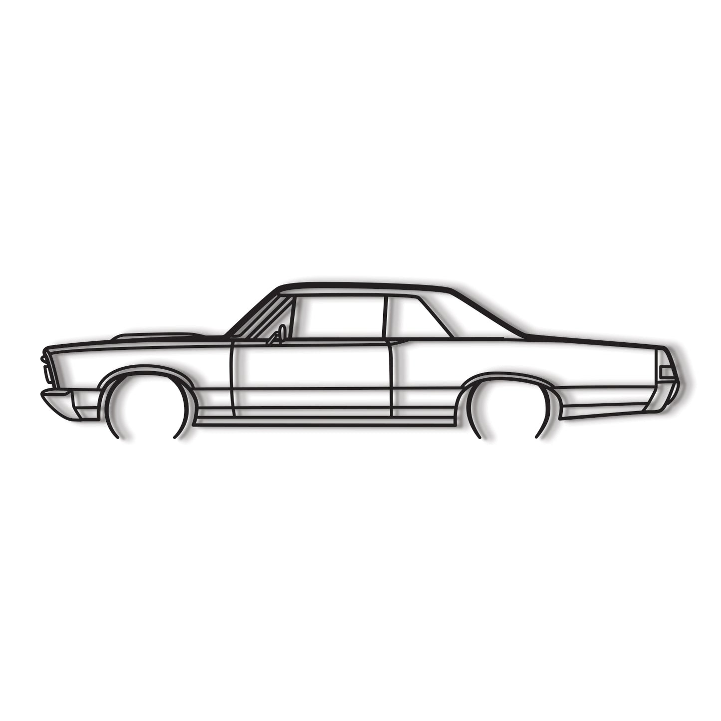 Industrial Style 1965 Ford GTO Metal Wall Decor Minimalist Silhouette