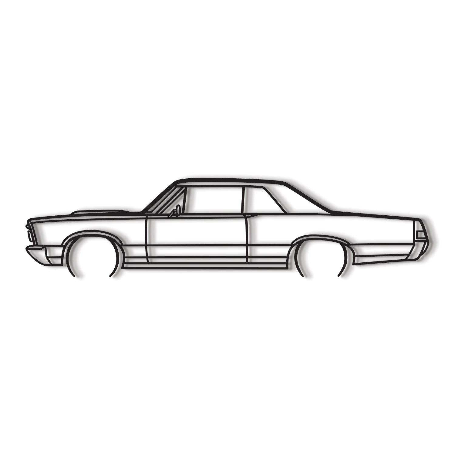 Industrial Style 1965 Ford GTO Metal Wall Decor Minimalist Silhouette