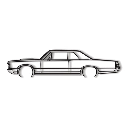 Industrial Style 1965 Ford GTO Metal Wall Decor Minimalist Silhouette