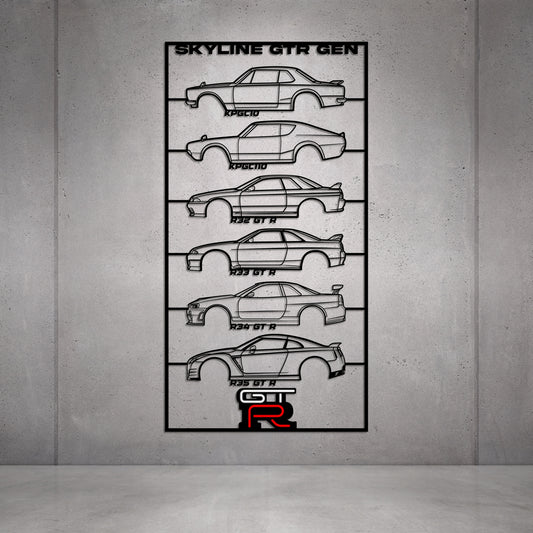 GTR Gen's Metall-Neon-Wandkunst Auto - MTN0275