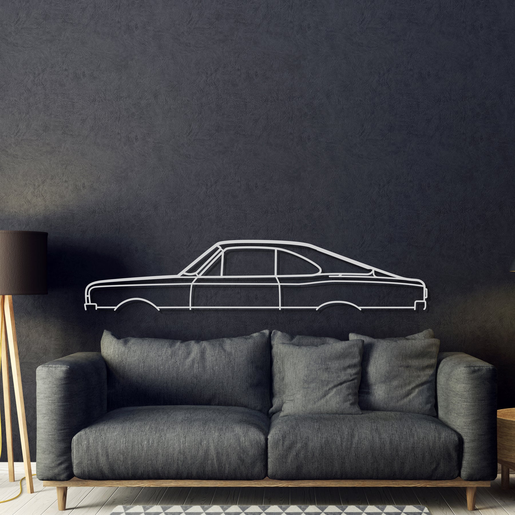 Commodore Rekord Coupe Metal Car Wall Art - MT0905