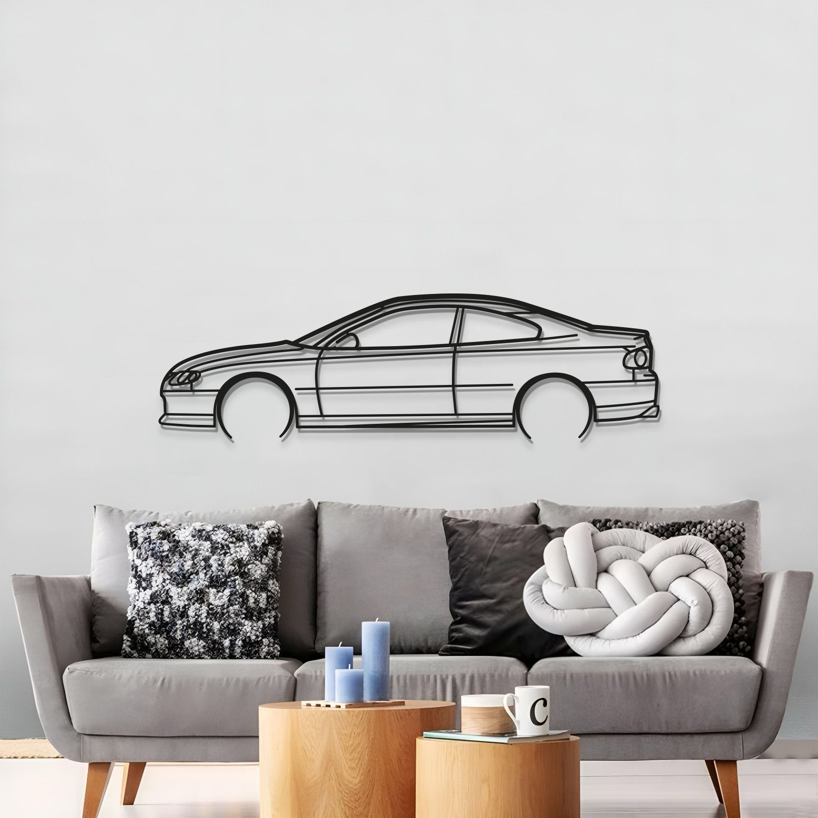 Monaro V8 Detailed Metal Car Wall Art - MT1053