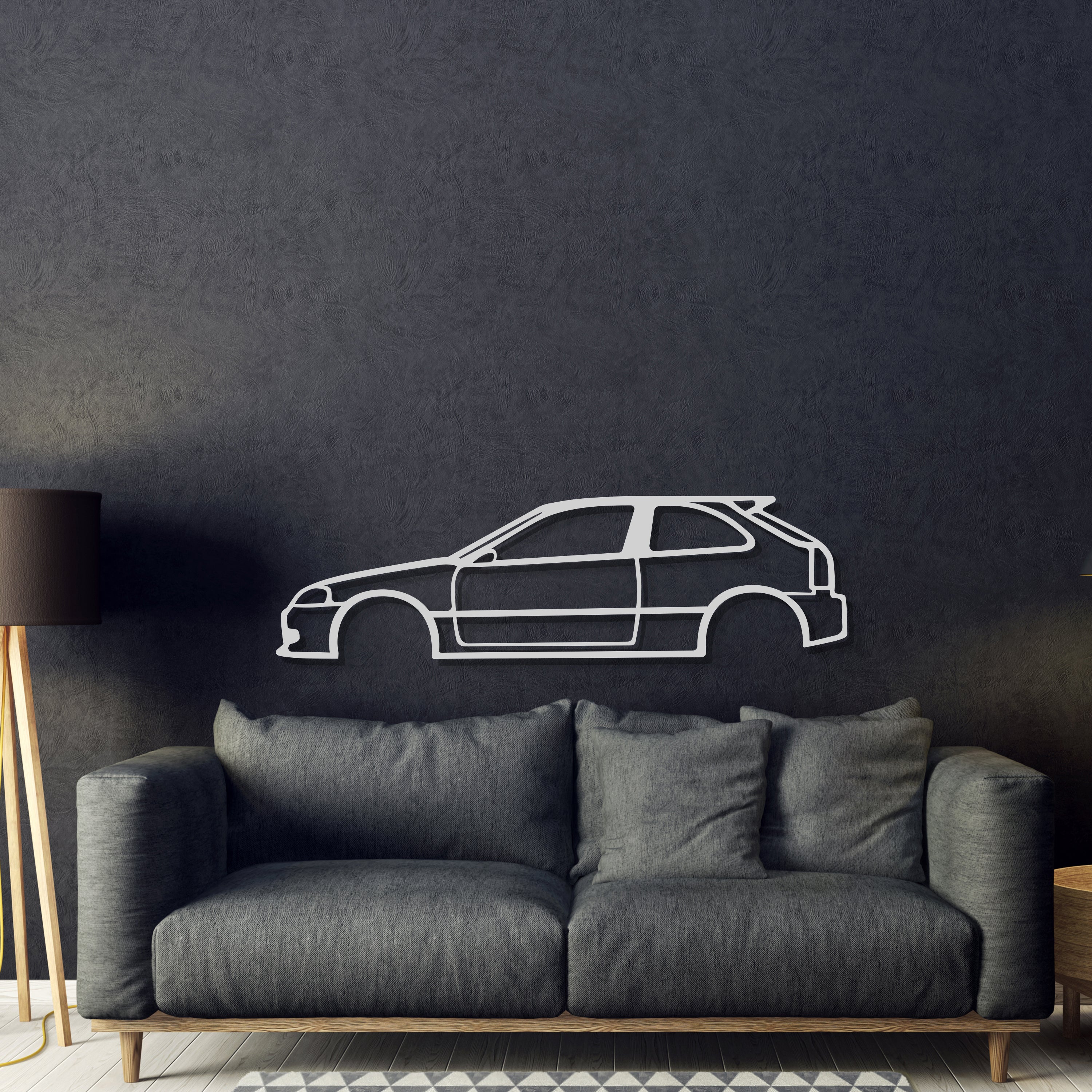 Civic EK Metal Car Wall Art - MT0901