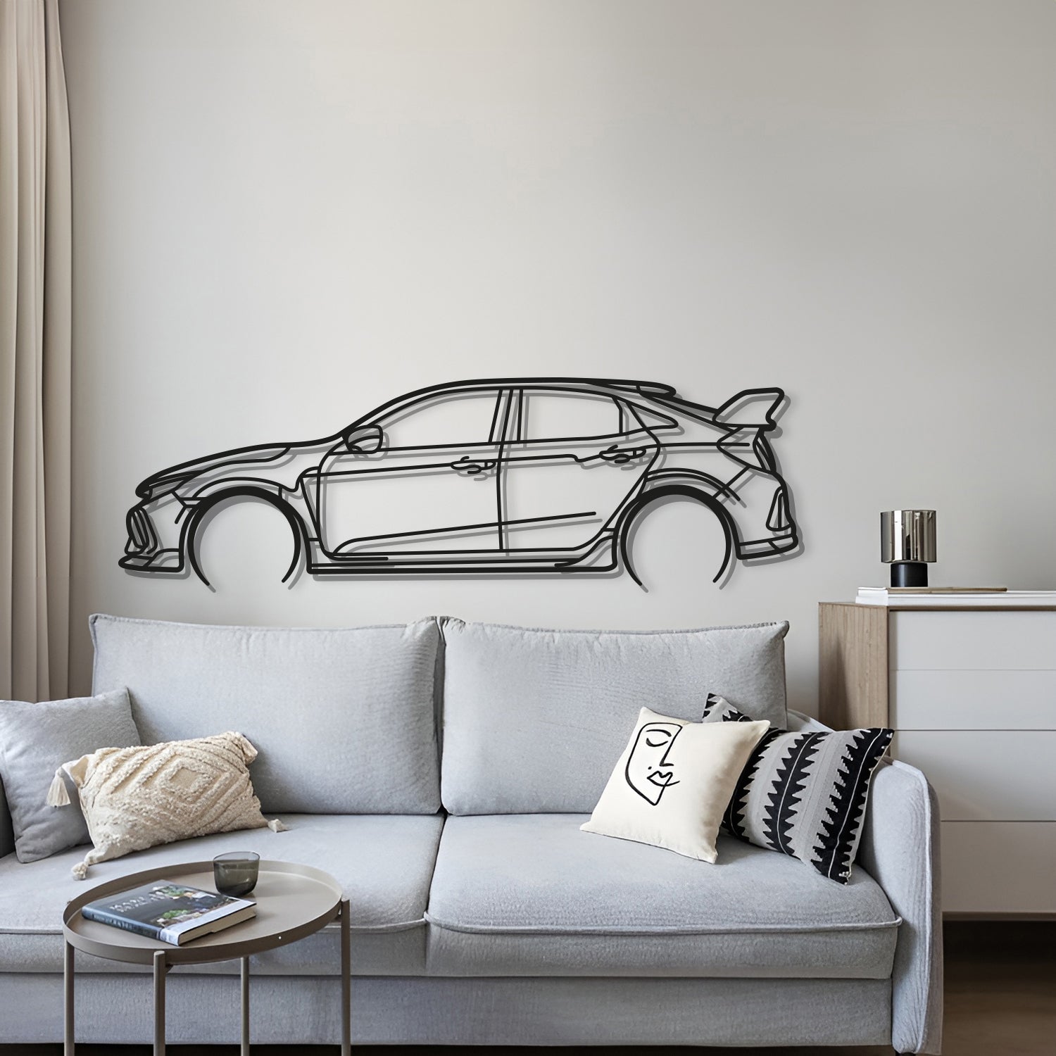 Civic Type-R FK8 Classic Metal Car Wall Art - MT0902