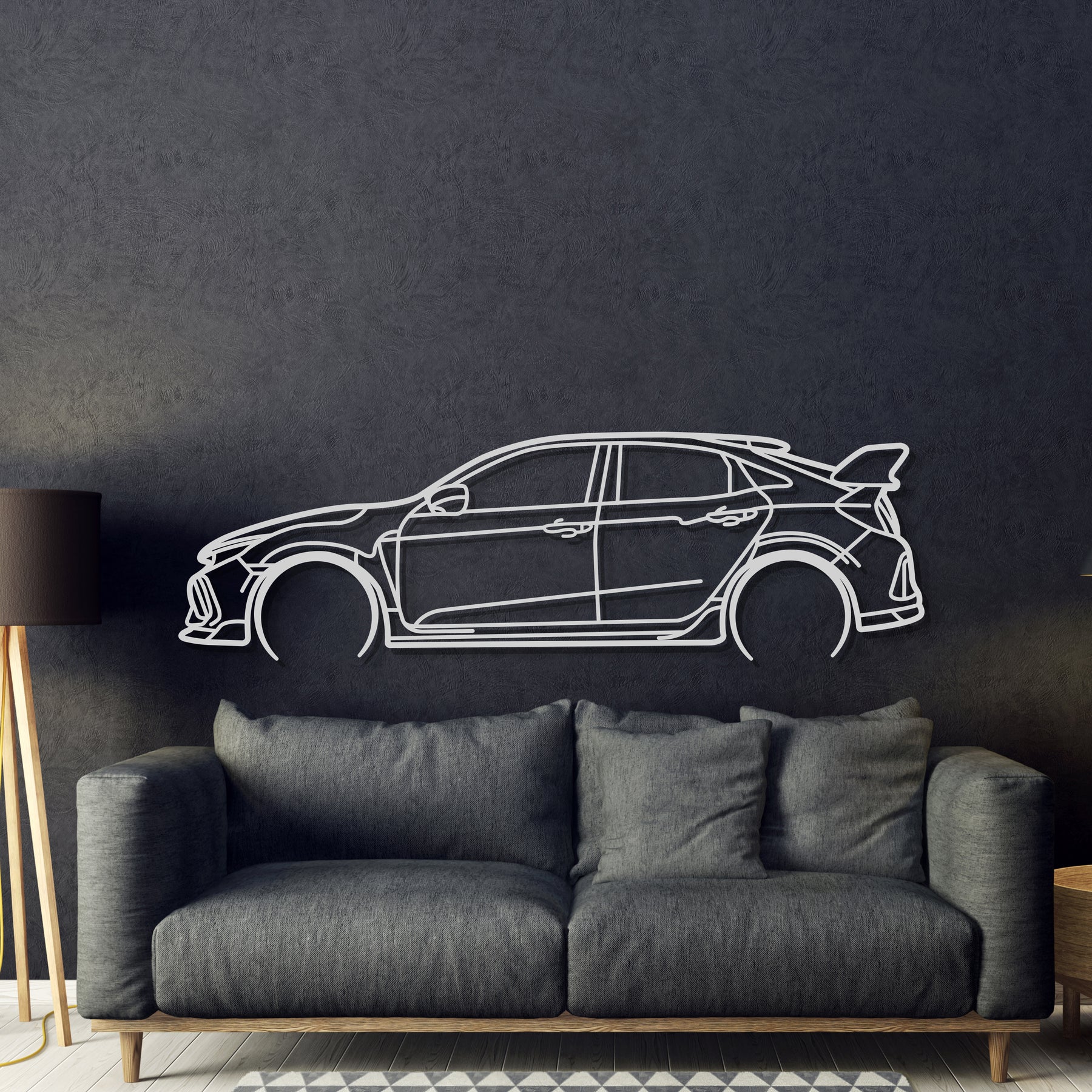 Civic Type-R FK8 Classic Metal Car Wall Art - MT0902