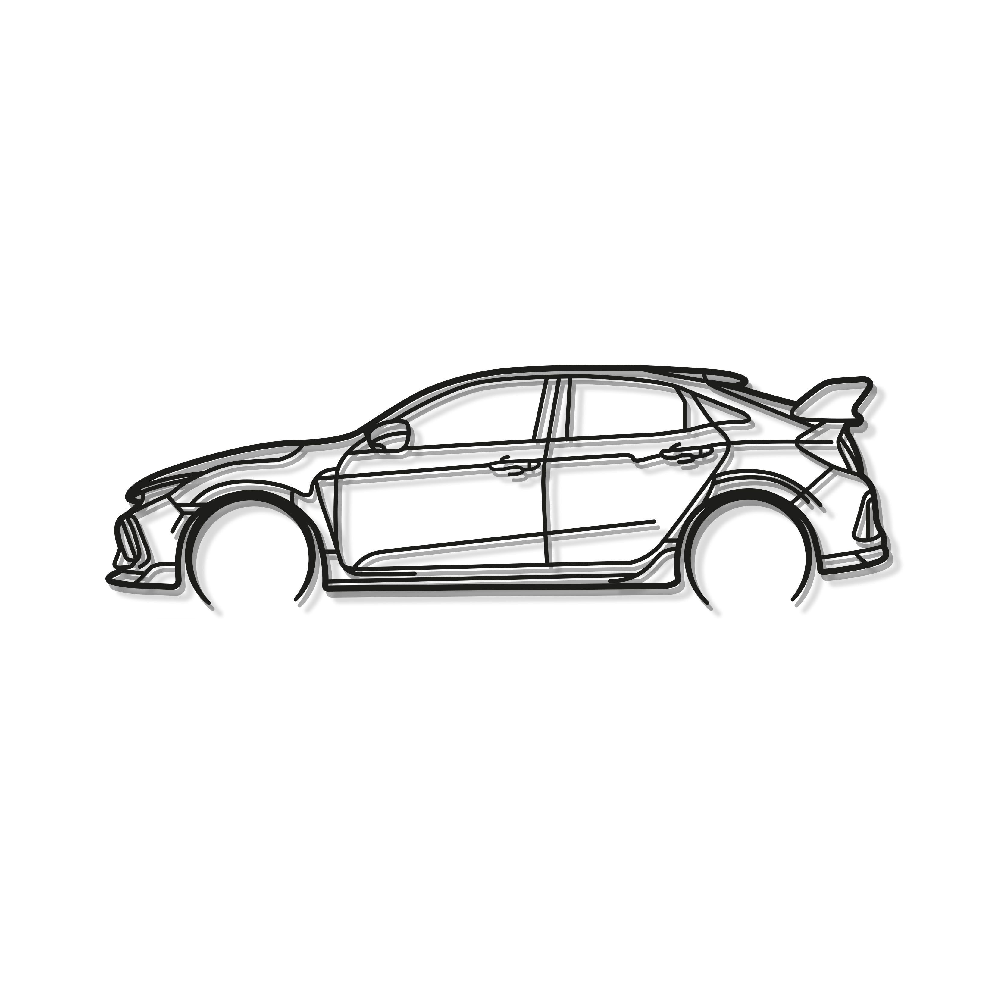 Civic Type-R FK8 Classic Metal Car Wall Art - MT0902