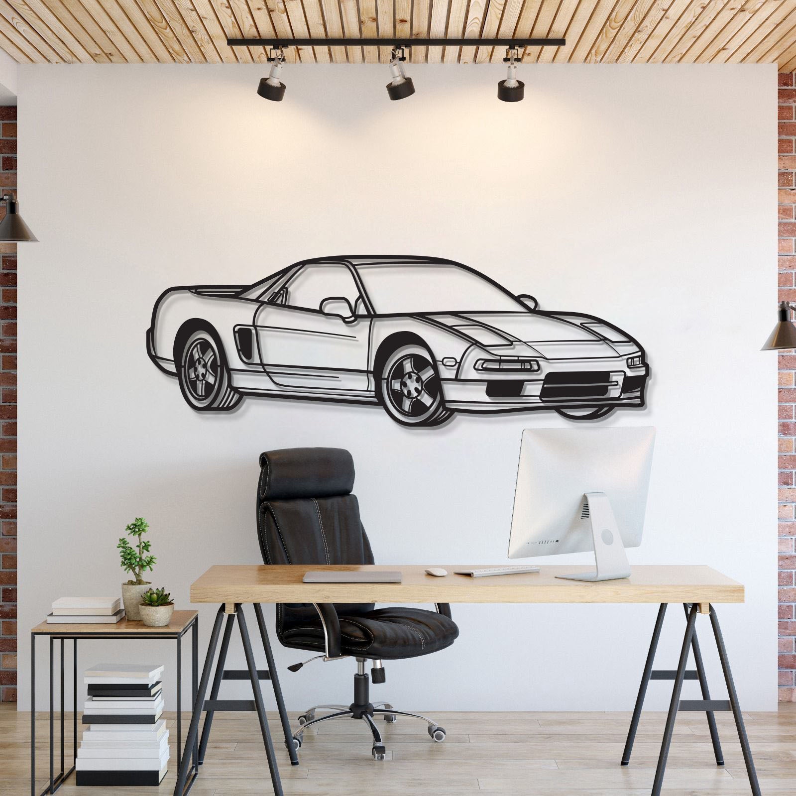 NSX Perspective Metal Car Wall Art - MT1128