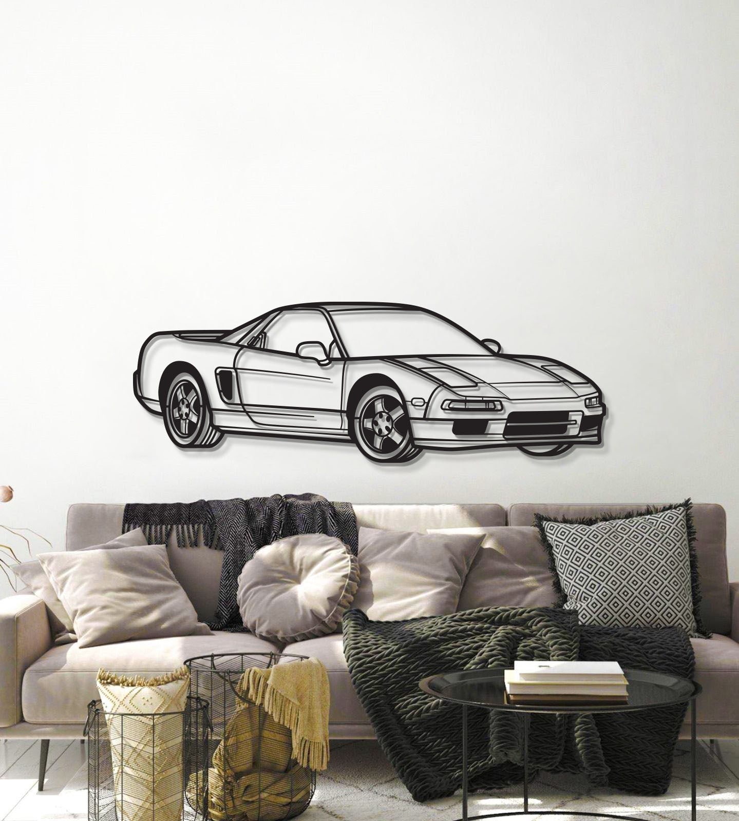 NSX Perspective Metal Car Wall Art - MT1128