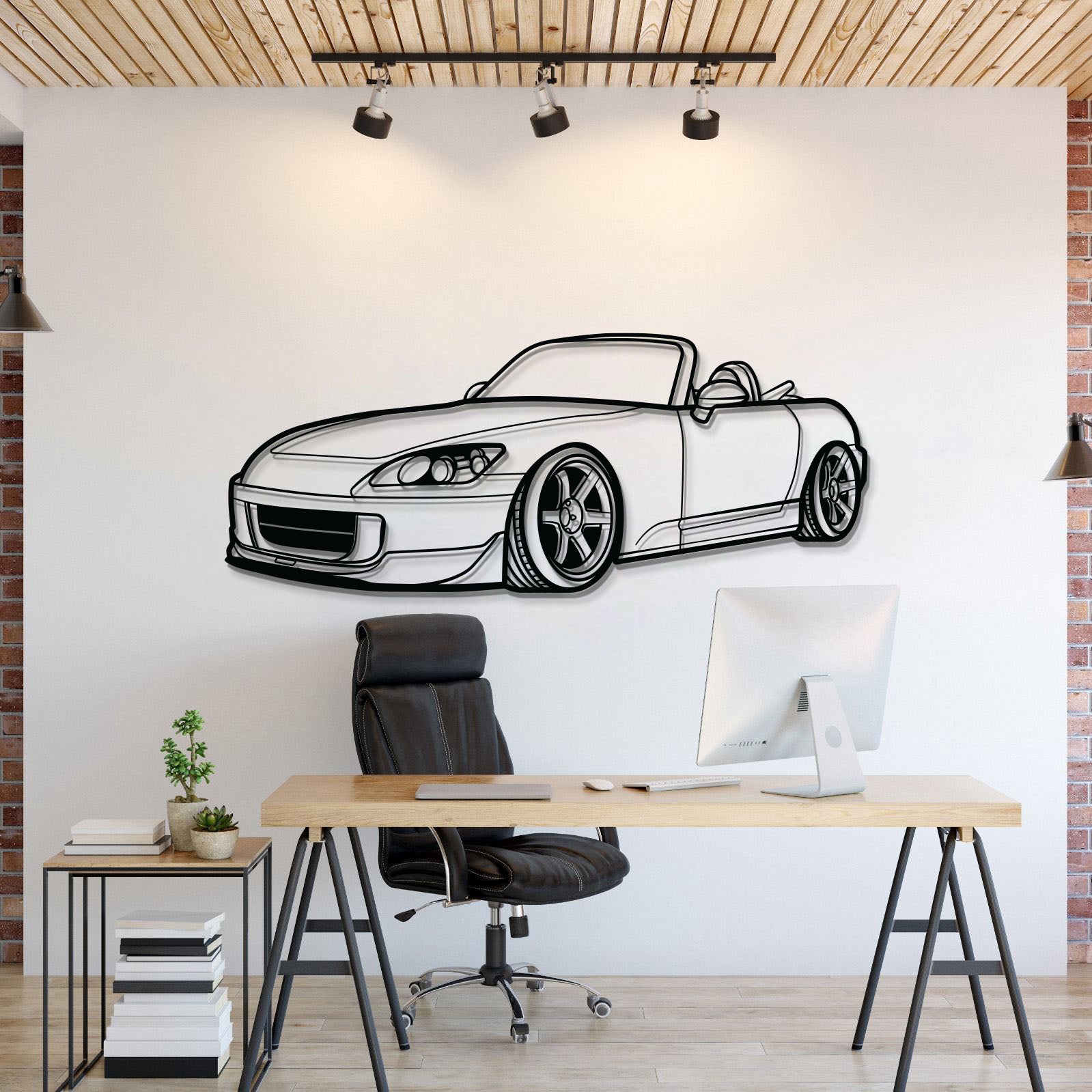 S2000 Perspective Metal Car Wall Art - MT1134