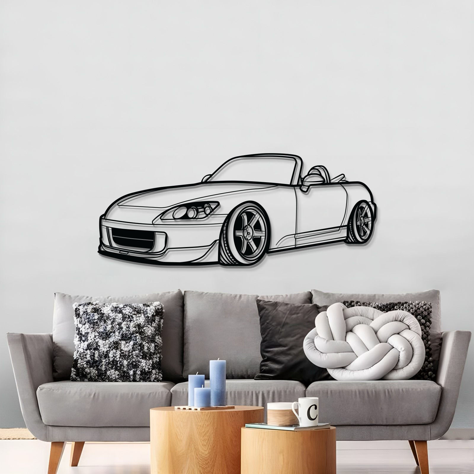 S2000 Perspective Metal Car Wall Art - MT1134