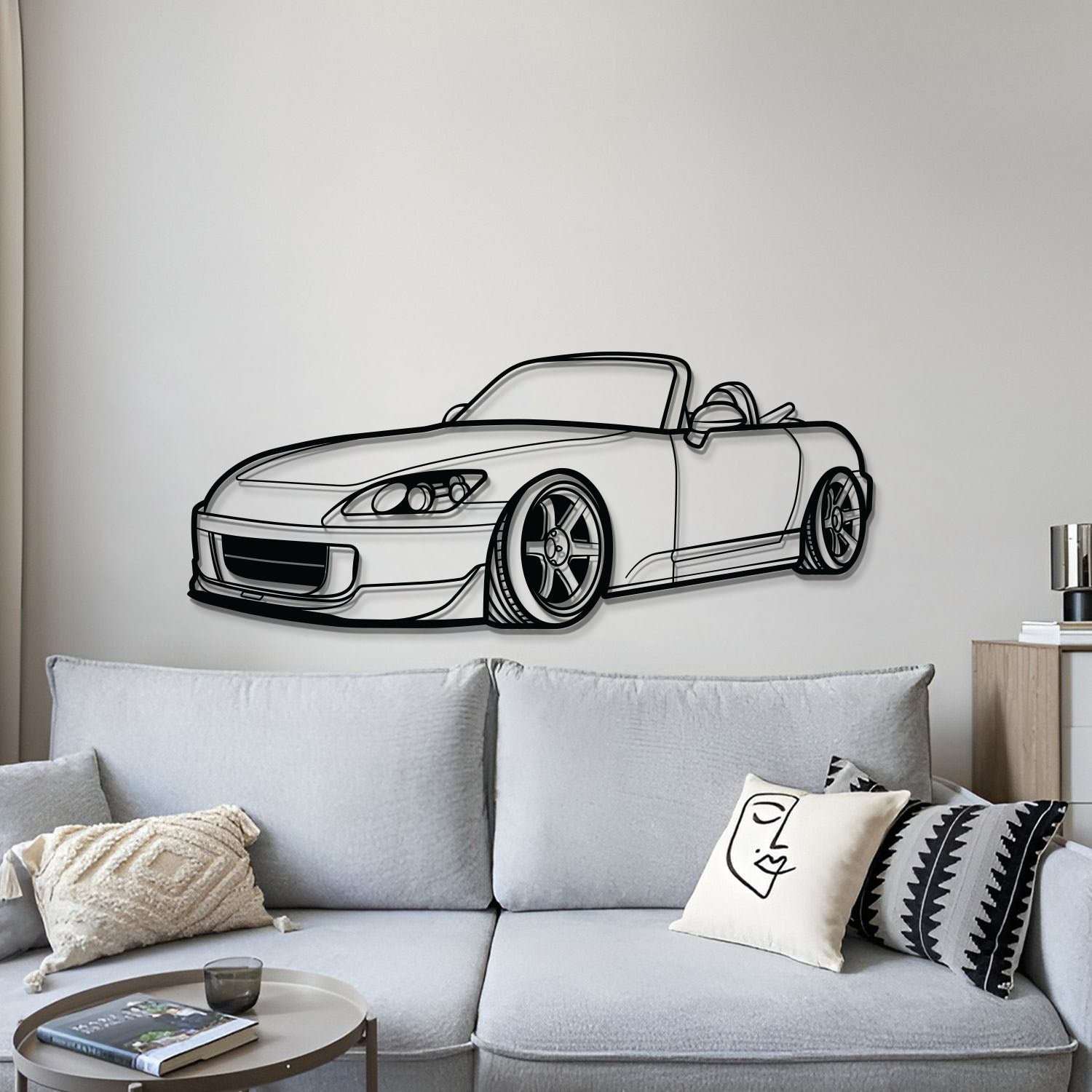 S2000 Perspective Metal Car Wall Art - MT1134