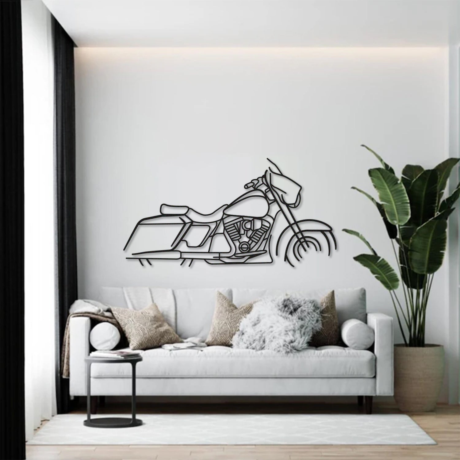 Harley Davidson Street Glide 1 Metal Motorcycle  Silhouette Wall Art - MT1094