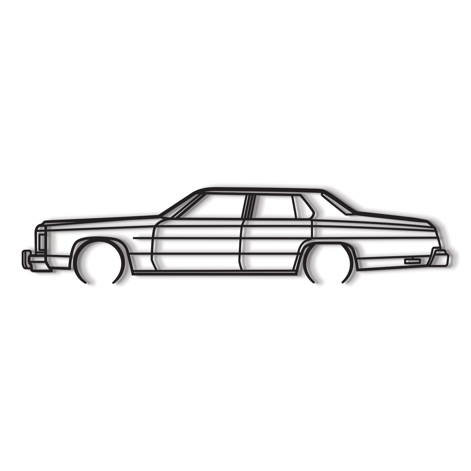 1975 Impala Detailed Metal Car Wall Art - MT0169