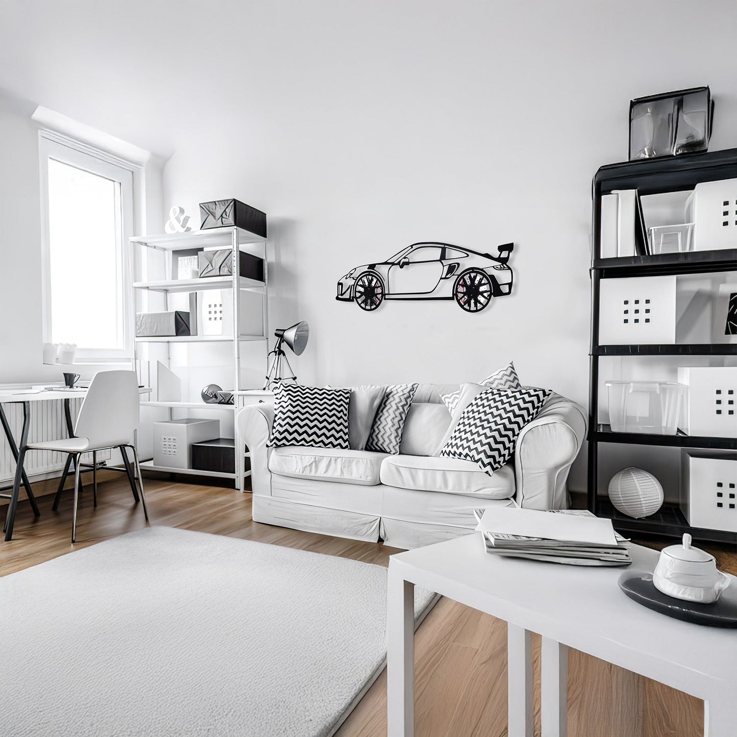 2019 911 GT2 RS Wall Art – Steel Cut with Spinning Wheels-KAFMEKA006