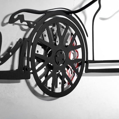 2019 911 GT2 RS Wall Art – Steel Cut with Spinning Wheels-KAFMEKA006