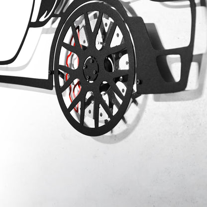 2019 911 GT2 RS Wall Art – Steel Cut with Spinning Wheels-KAFMEKA006