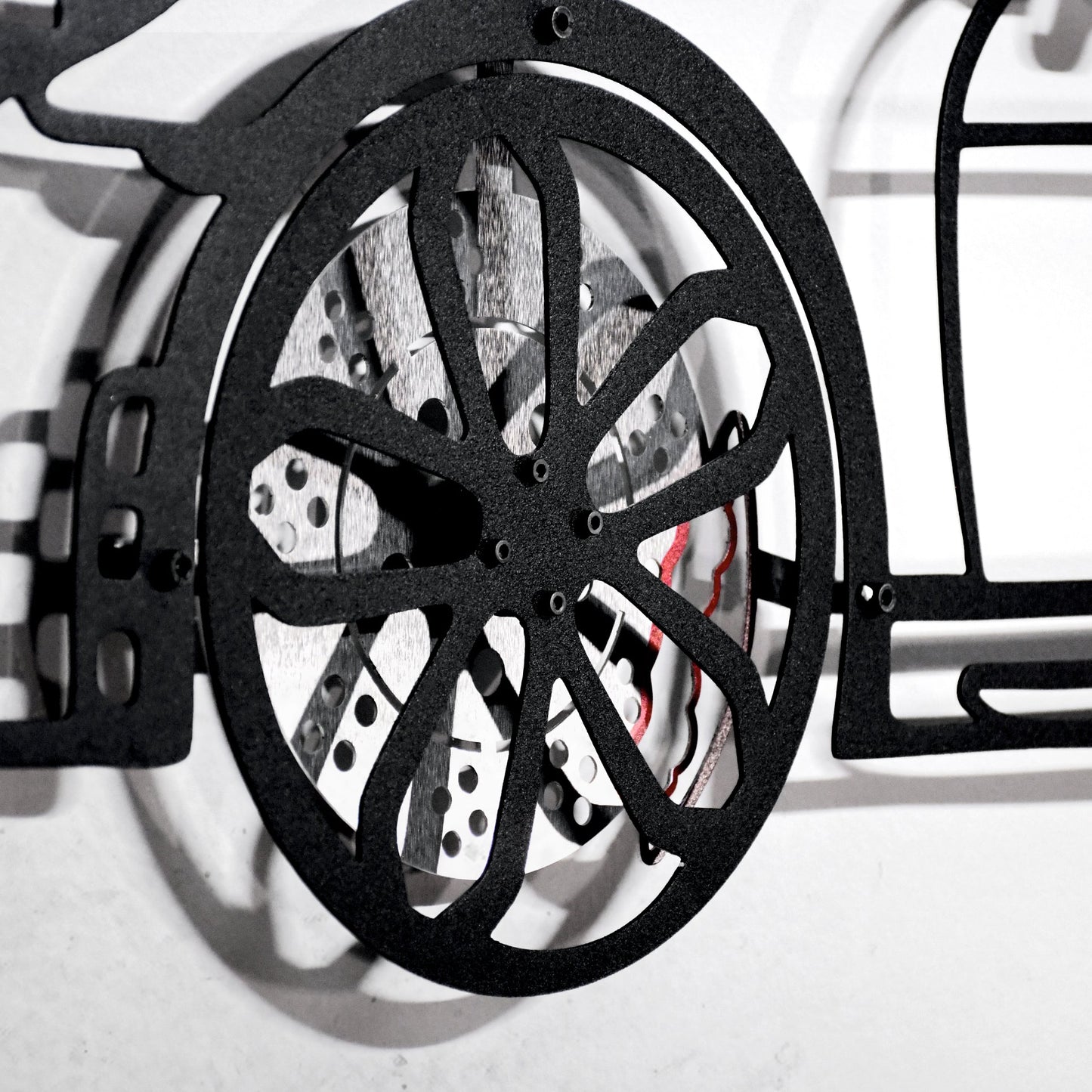 2020 Cayman GT4 Wall Art – Steel Silhouette with Spinning Wheels-KAFMEKA007